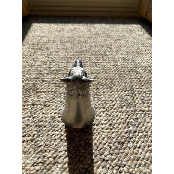 VINTAGE PEWTER ALUMINUM WOLF FOX‎ SADDLE STIRRUP CUP METAL JIGGER - Picture 6 of 7